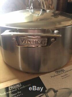 Viking Vsc0685 8-1 / 2 Quart En Acier Inoxydable Sauce Pot 7ply Avec Couvercle