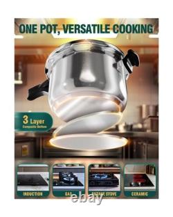 WantJoin autocuiseur, conserveuse en acier inoxydable de 12 quarts. Expédition rapide