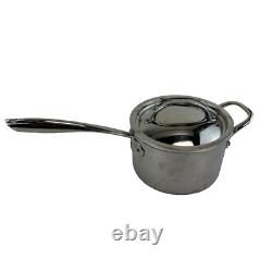 Williams Sonoma Thermo Clad Signature Stainless Steel 4-Quart 8.5-Inch Saucepan
	
<br/>   
<br/>Translation: Casserole Williams Sonoma Thermo Clad Signature en acier inoxydable de 4 litres et de 8,5 pouces