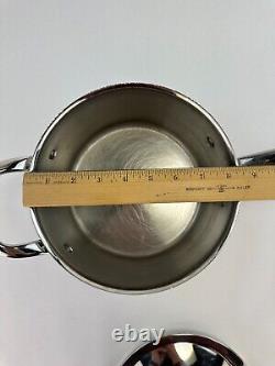 Williams Sonoma Thermo Clad Signature Stainless Steel 4-Quart 8.5-Inch Saucepan<br/>

	<br/>
 Translation: Casserole Williams Sonoma Thermo Clad Signature en acier inoxydable de 4 litres et de 8,5 pouces