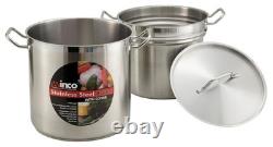 Winware Double Bouilloire en Acier Inoxydable, 16 Quarts, acier inoxydable