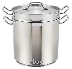 Winware Double chaudière en inox 12 quarts en acier inoxydable