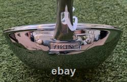 Wok en acier inoxydable 3 couches Viking Professional 4,9 Qt avec couvercle en verre poêle de chef