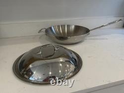 Wok en acier inoxydable All-Clad de 4 quarts avec couvercle, excellent état