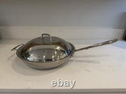 Wok en acier inoxydable All-Clad de 4 quarts avec couvercle, excellent état