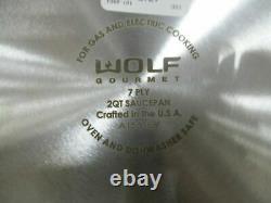 Wolf Gourmet 2 Quart 7 Ply Saucepan Avec Couvercle Pour Gaz/électrique Wgcw132s