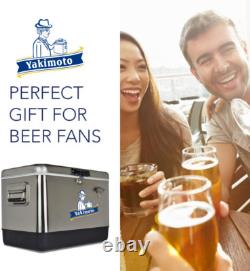 Yakimoto glacière isotherme en acier inoxydable 54 quarts, conservation de 5 à 7 jours, livraison gratuite